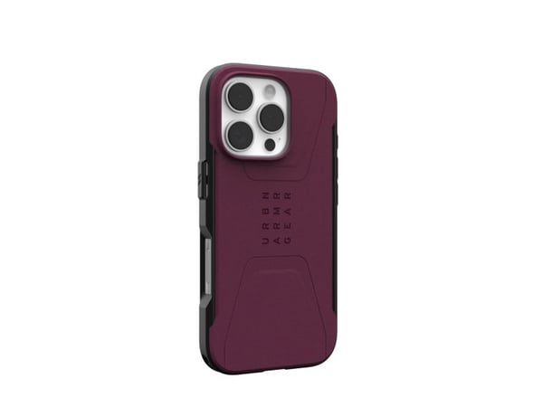 UAG UAG Civilian Magsafe - beskyttelsesdeksel for iPhone 16 Pro kompatibel med MagSafe (Bordeaux)