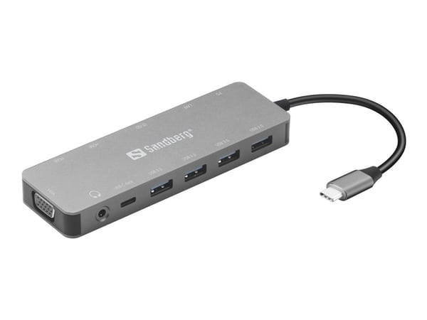Sandberg 13-in-1 - Dockningsstation - USB-C - HDMI, VGA - 100Mb LAN