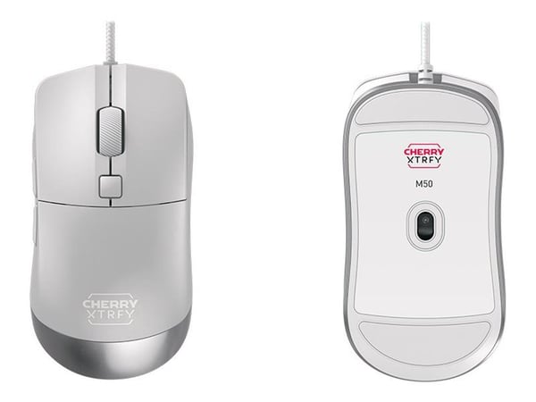 CHERRY Xtrfy M50 - Mus - ergonomisk - optisk - 5 knapper - kablet - USB - hvit