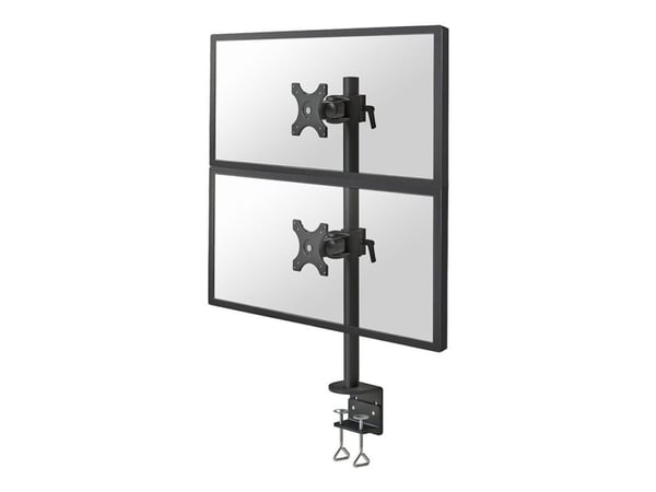 Neomounts FPMA-D700DV - Monteringssats - fullständig rörelse - för 2 LCD-bildskärmar - svart - skärmstorlek: 10"-27" - klämma, monterbar, disk-mont...