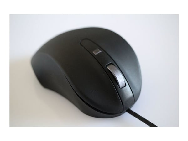 Matias - Mus - PBT plastic - 4 knappar - kabelansluten - USB-A - svart