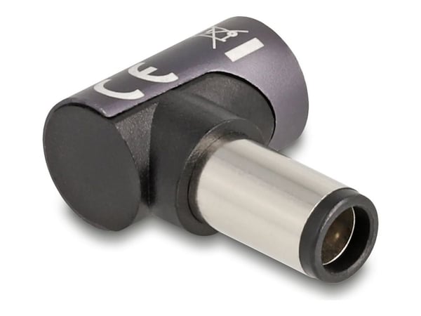 Delock - Strømkoblingsadapter - 4,5 mm x 3,0 mm DC-jakk (hann) til 8-stiftskontakt magnetisk - 20 V - 3 A - antrasitt