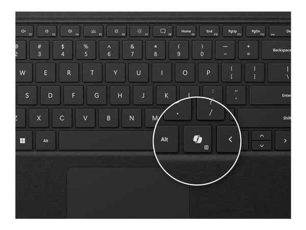 Microsoft Surface Pro Keyboard - Tastatur - med styrepute, akselerometer - bakbelysning - svart - for Surface Pro 8, Pro 9, Pro X