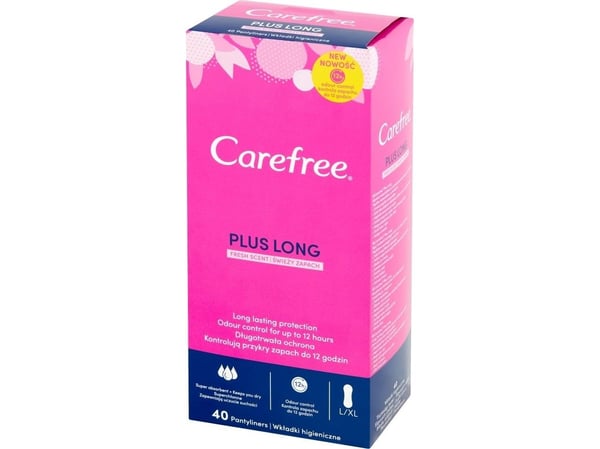 Carefree Plus Long Fresh trosskydd - fresh scent, 1 förp. à 40 st