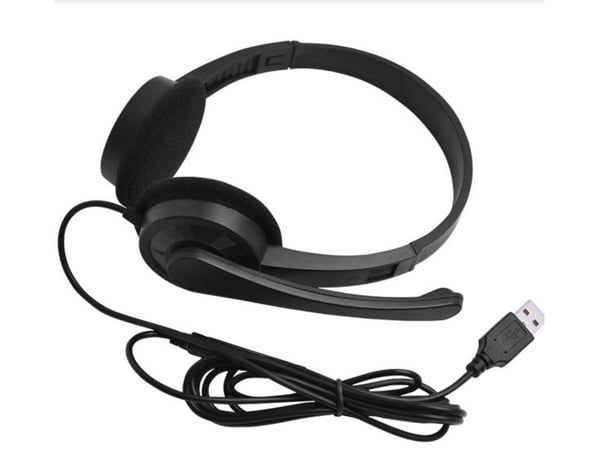 USB-headset - on-ear med mikrofon
