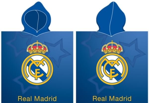 Real Madrid Poncho badehåndklæde med hætte - 100 procent bomuld