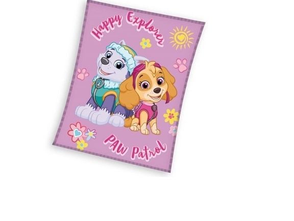 Paw Patrol ''Happy explorer'' Coral Fleece tæppe - 130 x 170 cm