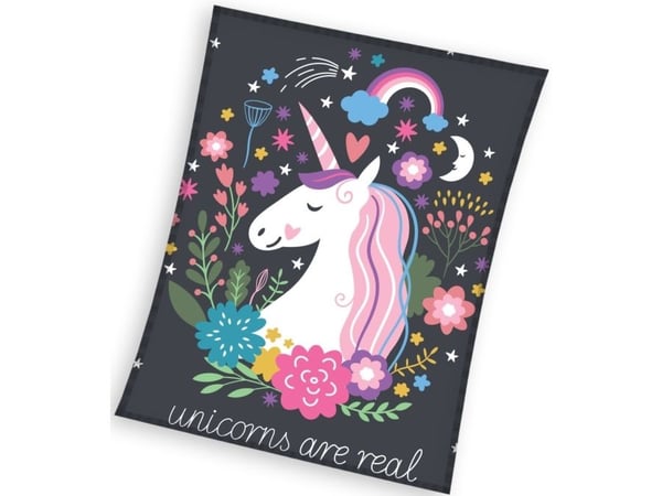 Unicorn coralfleecefilt - 150 x 200 cm