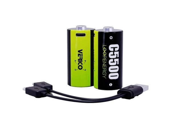 C-akku R14 Verico LoopEnergy Litium 1,5 V 3700 mAh 2 kpl 2 kpl