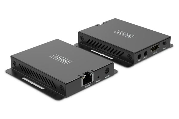 Digitus DS-55342, 3840 x 2160 pikseliä, AV-lähetin ja -vastaanotin, 40 m, Langallinen, musta, HDCP