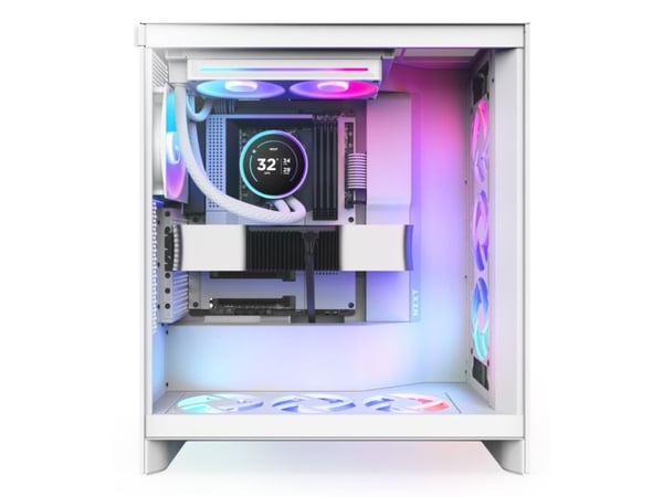 NZXT Kraken Elite 240 RGB, alt-i-ett væskekjøler, 12 cm, 75,12 CFM, hvit