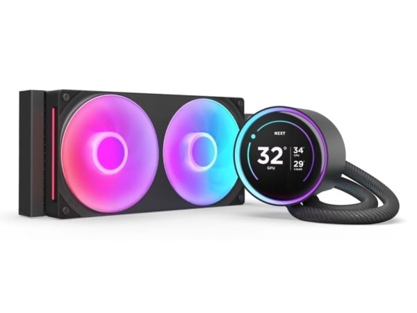 NZXT Kraken Elite 240 RGB, alt-i-ett væskekjøler, 12 cm, 75,12 CFM, svart