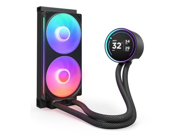 NZXT Kraken Elite 240 RGB, alt-i-ett væskekjøler, 12 cm, 75,12 CFM, svart