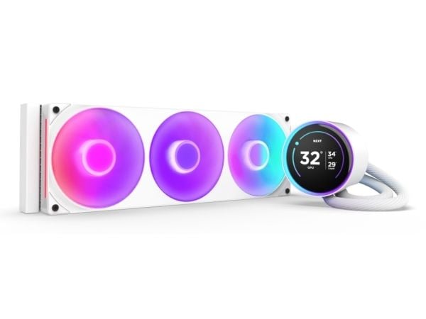 NZXT Kraken Elite 360 RGB - Væskekjølesystem for prosessor - med LCD-skjerm - Radiatorstørrelse: 360 mm - (for: LGA1851, LGA1700, LGA1200, LGA115x ...