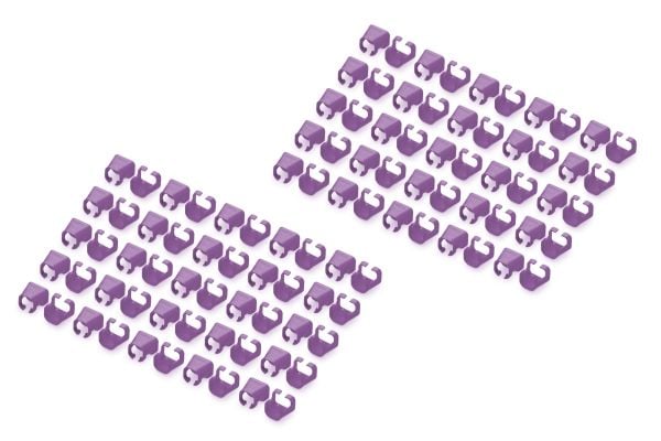 Digitus A-CC-VI, Farvekodningsklemme, Fiolett, Polyvinylklorid (PVC), Cat5e/6, 100 mm, 120 mm