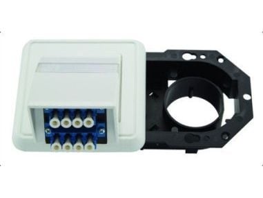 TELEGRTNER fiberkabelkopplingsdosa 2xLC QUAD för sockellister