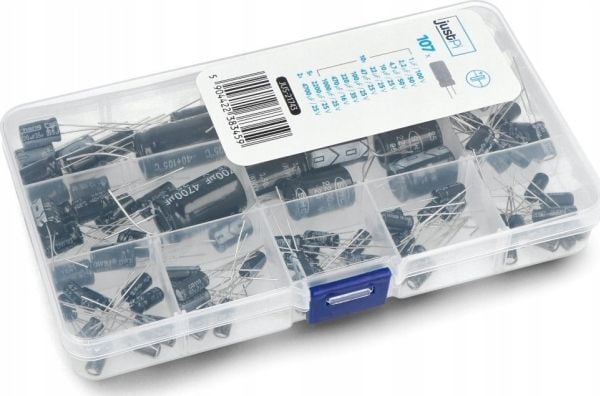 THT elektrolytisk kondensatorsett justPi - 107 stk
