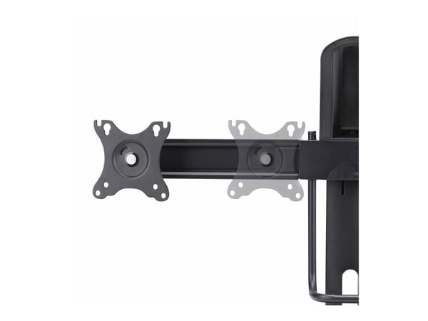 Startech Crossbar Dual Monitor Desk Stand, Double 27inch Screens/VESA - Stativ - for 2 skjermer - plastikk, aluminium, stål - svart - skjermstørrel...