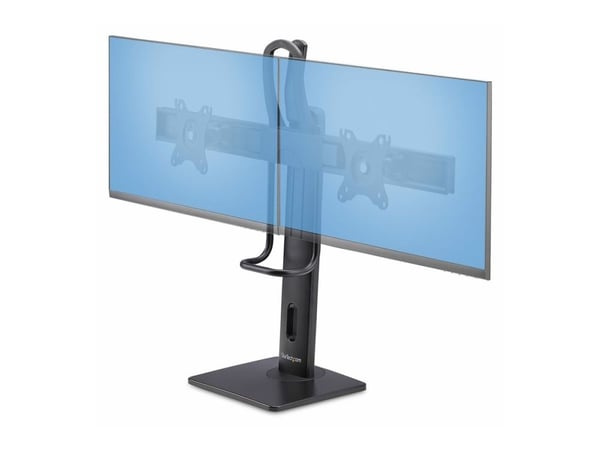 Startech Crossbar Dual Monitor Desk Stand, Double 27inch Screens/VESA - Stativ - for 2 skjermer - plastikk, aluminium, stål - svart - skjermstørrel...