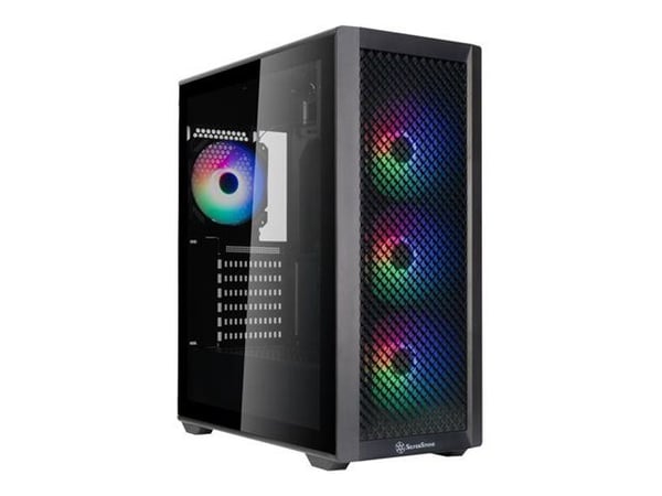 SilverStone FARA 514X - Mid tower - ATX - genomskinlig sidopanel (härdat glas) - ingen strömförsörjning (ATX / PS/2) - svart - USB/ljud