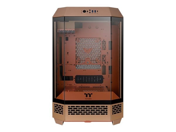 Thermaltake The Tower 300 - Microtower - micro ATX - genomskinlig sidopanel (härdat glas) - ingen strömförsörjning (PS/2) - grus sand - USB/ljud