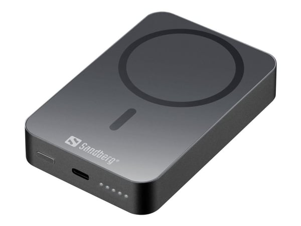 Sandberg 1000 ALU - Trådløs nødlader - Li - 10000 mAh - 38.5 Wh - 20 watt - 3 A (USB-C)