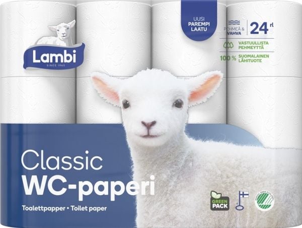Toalettpapper Lambi 3-lagers 24 rullar