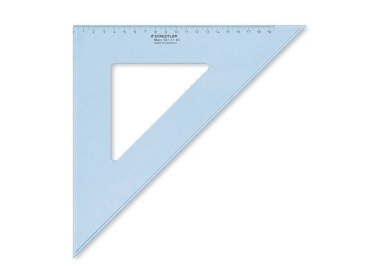 STAEDTLER Mars - Trekant - 32 cm - 45°, 45° - gjennomsiktig blå - plastikk