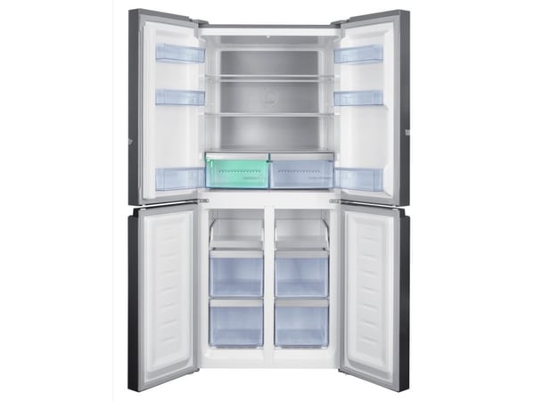 Beko GNO46623MXPN - Kjøleskap/fryser - fransk dør underfryser - bredde: 79 cm - dybde: 73 cm - høyde: 180 cm - 466 liter - Klasse D - pet inox