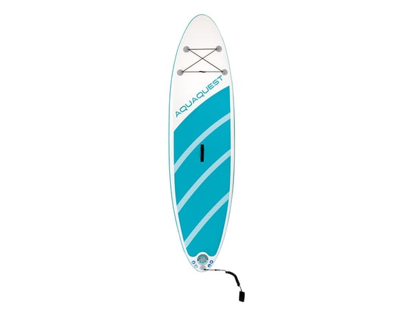 Intex Aqua Quest 320, Surfebrett (SUP), Flat, Flat, Blå, Lyseblå, Hvit, EVA ( Ethylene-vinyl-acetat), Polyvinylklorid (PVC), Aluminium