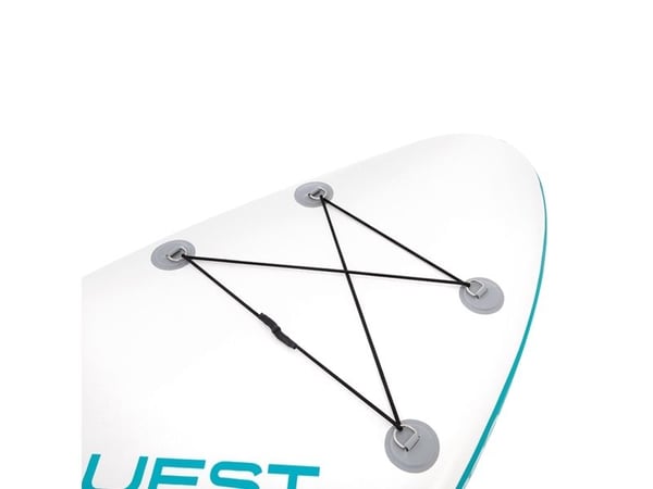 Intex Aqua Quest 320, Surfebrett (SUP), Flat, Flat, Blå, Lyseblå, Hvit, EVA ( Ethylene-vinyl-acetat), Polyvinylklorid (PVC), Aluminium