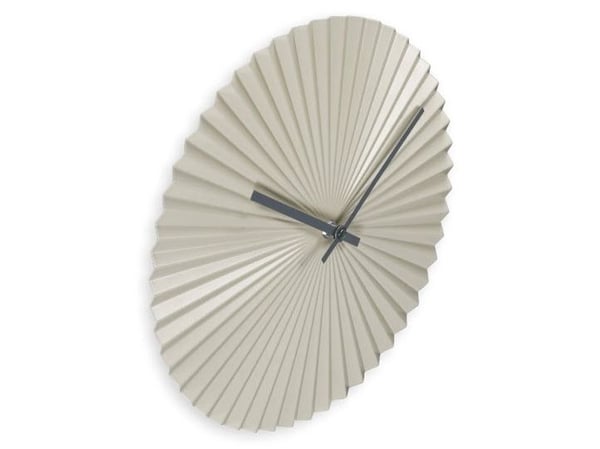 Hama Barbados, Vegg, Kvartsklokke, Rund, Grønn, Grå, Metall, Minimalisme