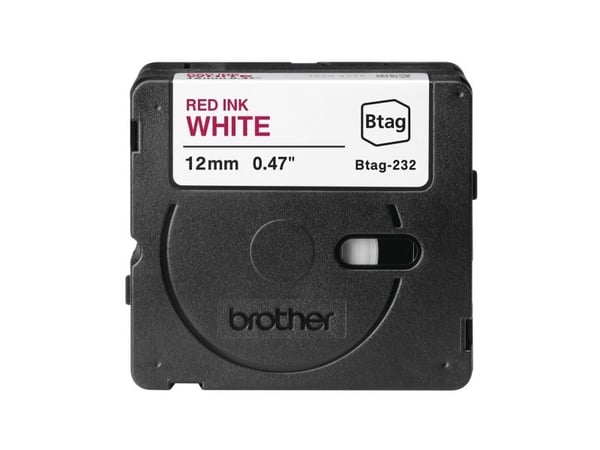 Brother BTAG-232, Punainen valkoisella, Filippiinit, 5 vuosi/vuosia, Brother, P-touch PT-N10, PT-N20, PT-N25BT, 1,2 cm
