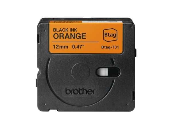 Brother BTAG-T31, Musta oranssilla, Filippiinit, 5 vuosi/vuosia, Brother, P-touch PT-N10, PT-N20, PT-N25BT, 1,2 cm