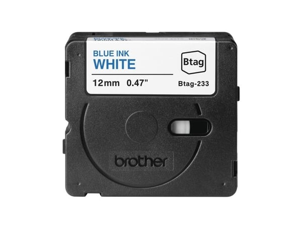 Brother BTAG-233, Sininen valkoisella, Filippiinit, 5 vuosi/vuosia, Brother, P-touch PT-N10, PT-N20, PT-N25BT, 1,2 cm