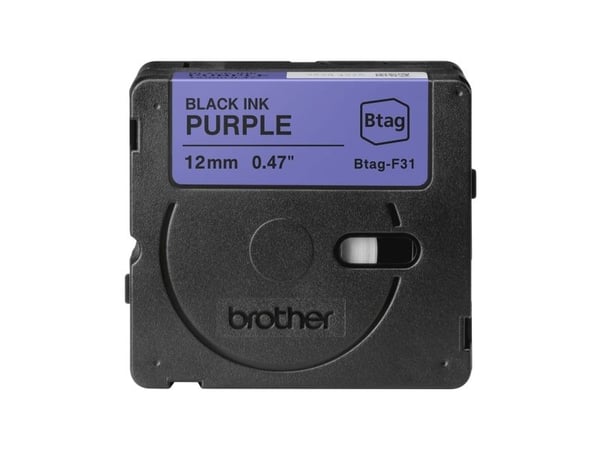 Brother BTAG-F31, Mustaa purppuralla, Filippiinit, 5 vuosi/vuosia, Brother, P-touch PT-N10, PT-N20, PT-N25BT, 1,2 cm
