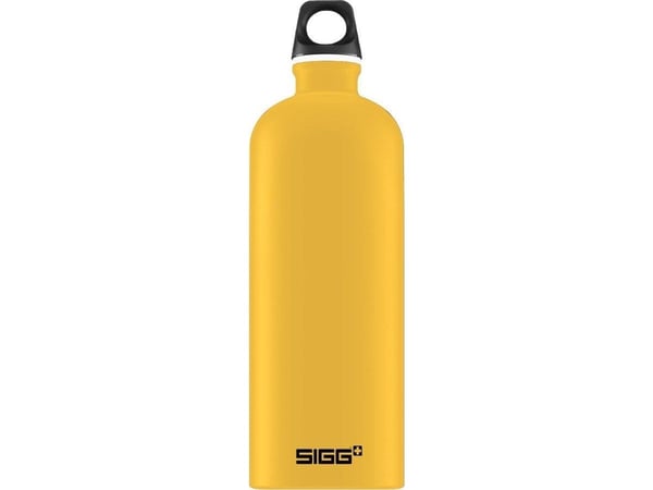 SIGG 8777.40, Daglig användning, Vandring, 1000 ml, Skruvlock, Aluminium, Gul, Mustard Touch