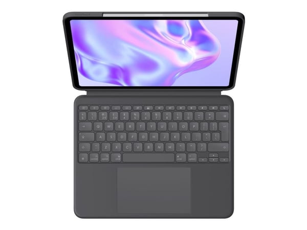 Logitech Combo Touch - Tangentbord och foliefodral - med pekdyna - bakgrundsbelyst - Apple Smart connector - QWERTY - brittisk - grafit - för Apple...