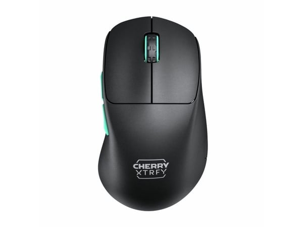 CHERRY Xtrfy M64 - Mus - ergonomisk - optisk - 5 knapper - trådløs - 2.4 GHz - USB trådløs mottaker - svart