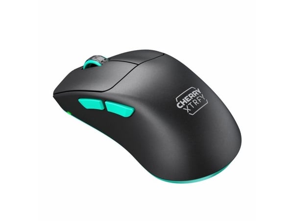 CHERRY Xtrfy M64 - Mus - ergonomisk - optisk - 5 knapper - trådløs - 2.4 GHz - USB trådløs mottaker - svart