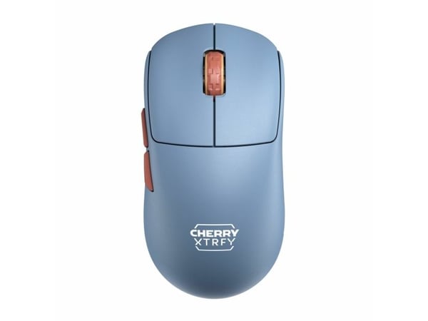 CHERRY Xtrfy M68 - Mus - optisk - 5 knapper - trådløs - 2.4 GHz - USB trådløs mottaker - blå