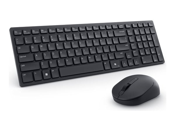 Dell Pro Compact Silent Keyboard and Mouse - KM555 - Sats med tangentbord och mus - trådlös - 2.4 GHz, Bluetooth 5.1 - QWERTY - USA, internationell...