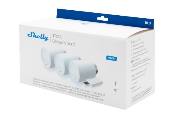 Shelly BLU TRV 3-Pack + BLU Gateway Gen3