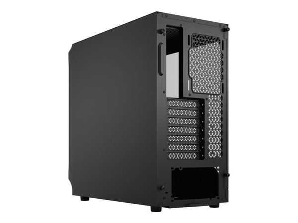 Fractal Design Focus 2 - Tower - ATX - sidepanel med vindu (herdet glass) - ingen strømforsyning (ATX) - sort TG klar fargetone - USB/lyd