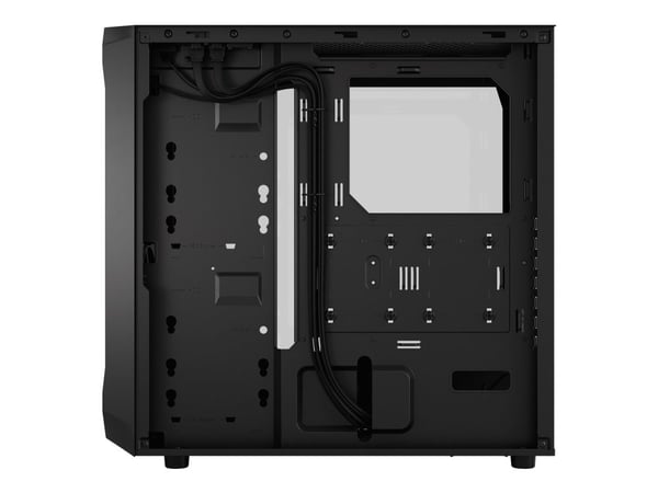 Fractal Design Focus 2 - Tower - ATX - genomskinlig sidopanel (härdat glas) - ingen strömförsörjning (ATX) - svart TG genomskinlig ton - USB/ljud