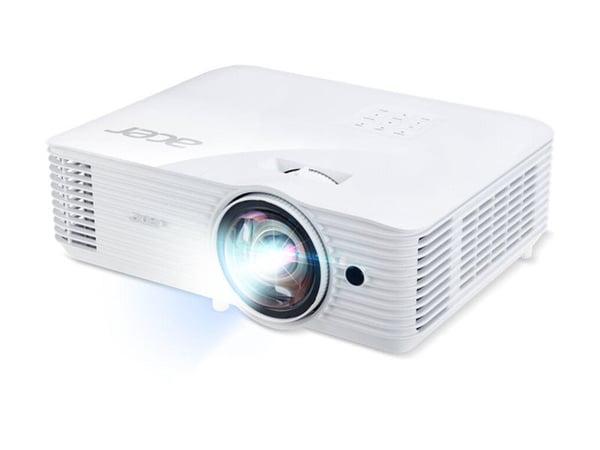 Acer S1286H - DLP-projektor - portabel - 3D - 3500 lumen - XGA (1024 x 768) - 4:3 - kortkast fast linse