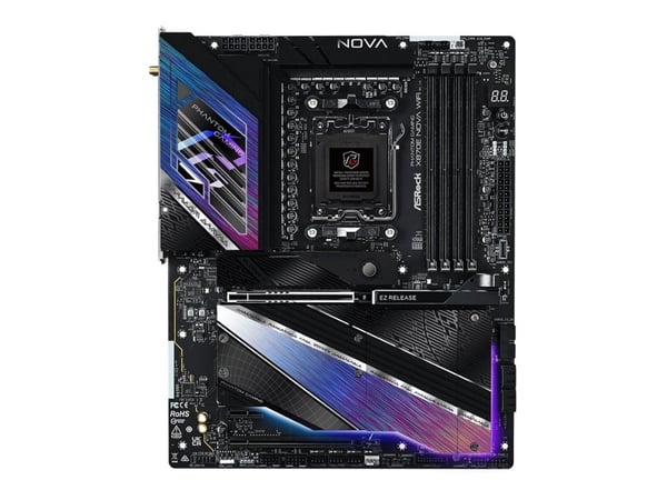 ASRock Phantom Gaming X870E NOVA WiFi - Hovedkort - ATX - Socket AM5 - AMD X870E Chipset - USB4, USB 3.2 Gen 1, USB 3.2 Gen 2, USB-C 3.2 Gen 2x2 - ...