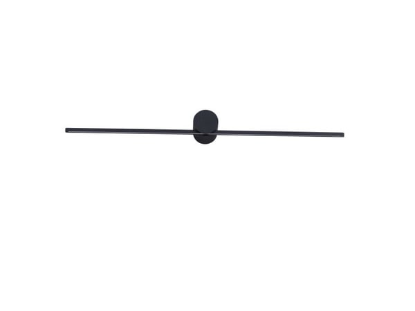 Light Prestige moderne lang vegglampe i svart over speil