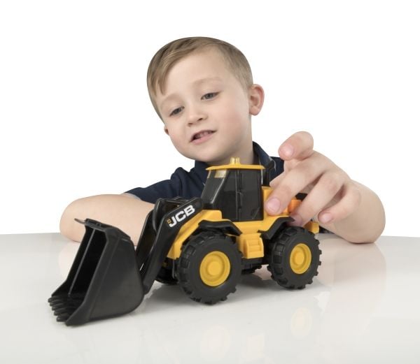 JCB hjullastare med ljus och ljud, 15 cm