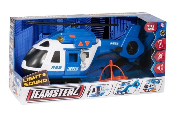 Teamsterz Mighty Machines redningshelikopter (stor) med L&S-leketøy